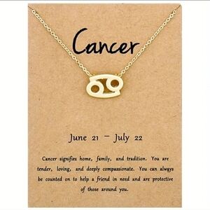 Cancer Zodiac Symbol Pendant Necklace